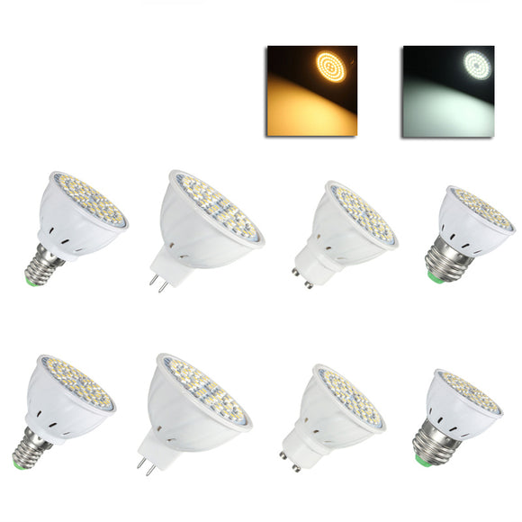 ZX E27 E14 GU10 MR16 LED 4W 48 SMD 3528 LED Pure White Warm White Spot Lightt Lamp Bulb