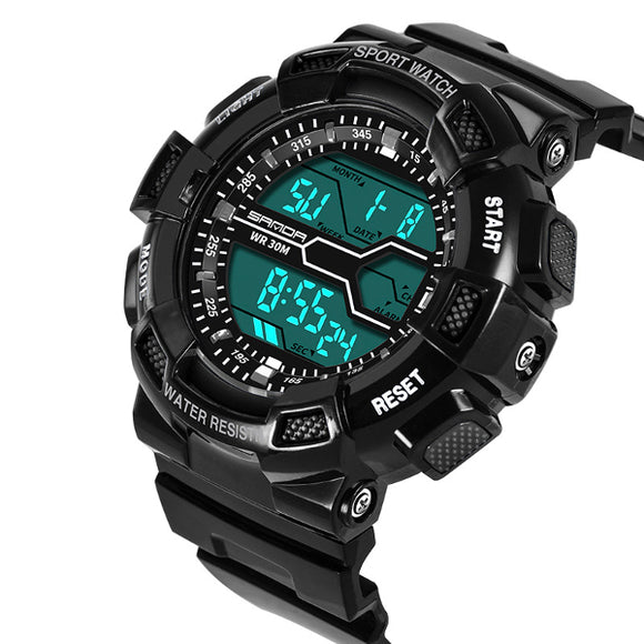 SANDA 378 Digital Watch Military Stopwatch Waterproof Outdoor Sport Men Watch