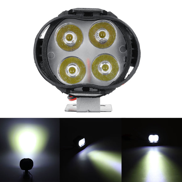 12V 15W 4LED 1000LM Super Bright Motorcycle Headlight Bulb Work Fog Driving Spot Night Headlamp For UTV ATV Truck Car