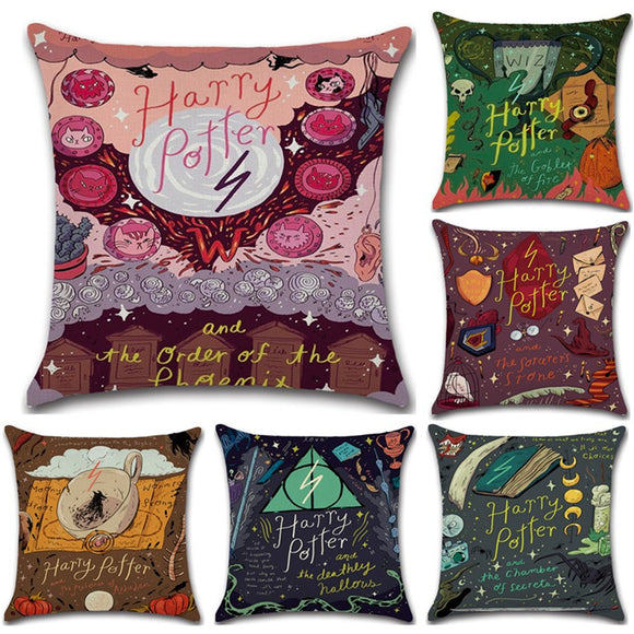 Honana PL-317 New Model Style Classic Magical Themed Pillowcase  Cotton And Linen Cushion Cover