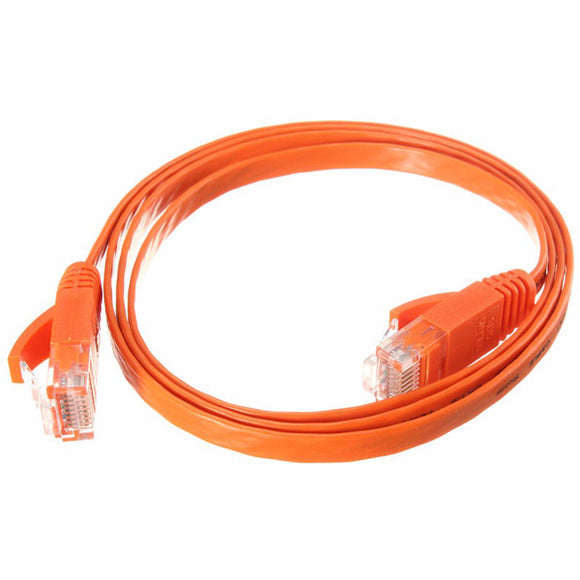 1M RJ45 Flat CAT-6 Ethernet Internet Network LAN Cable Patch Lead For PC Router