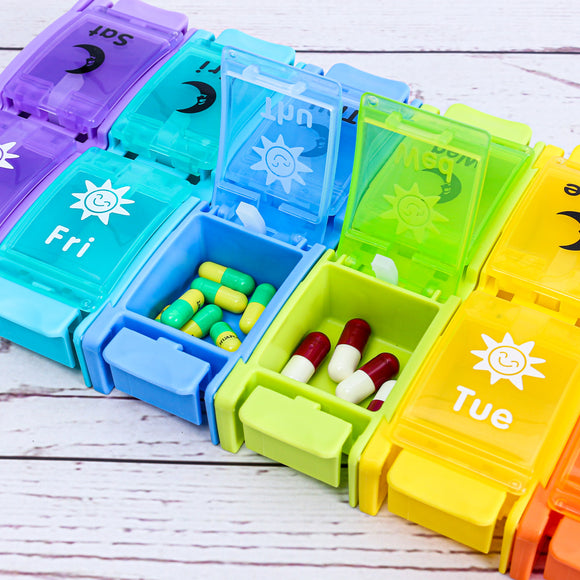 14Grids Daily Pill Box Tablet Organizer Weekly Pill Case 7days Tablet Container