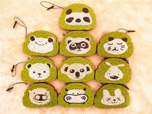 Bread Squishy Green Tea Toast 8.5*6*1CM Animal Cartoon Squeeze Toys Gift Collection With Packaging