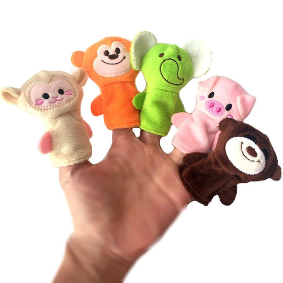 10Pcs Finger Puppets Soft Cloth Animal Doll Hand Toys Plush Toys Baby Kid Children Christmas Gift