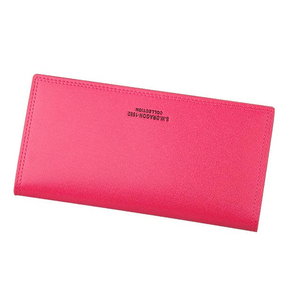 Women Candy Color Long Wallets Casual Purse Card Holder Coin Bags