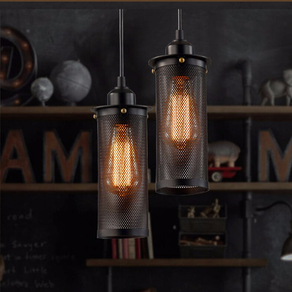 E27 Vintage Industrial Ceiling Lamp Edison Bulb Chandelier Pendant Lighting Fixture
