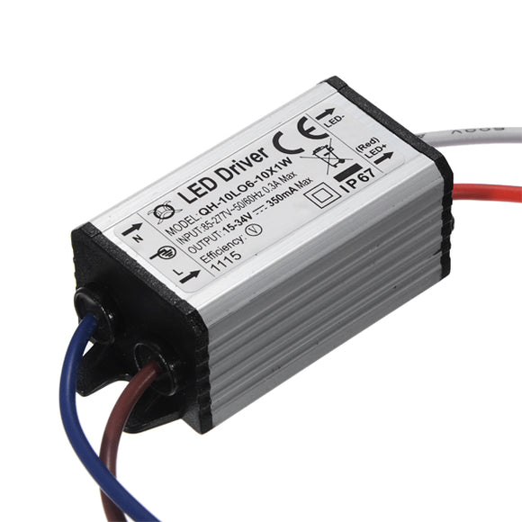 10W LED Power Supply Driver 350mA 900mA For High Power LED Light Lamp AC 85-277V