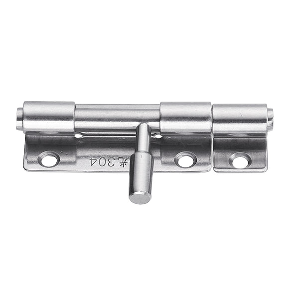 Stainless Steel Door Latch Sliding Lock Barrel Bolt Hasp Staple Gate Safety Lock with Padlock Hole