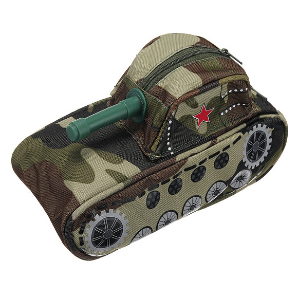 Novelty Tank Shaped Pencil Case Large Capacity Student Stationery Pen Bag Pouch Storage Box