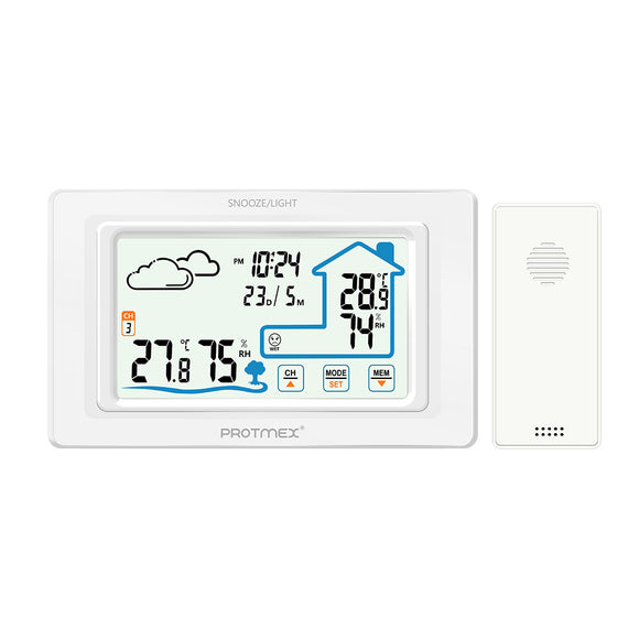 Multifunctional Electronic Alarm Clock for Weather Forecast with Touch Screen Thermohygrometer