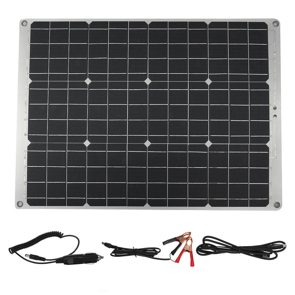 70W 12V Dual 5V USB Portable Solar Panel Charging Board Efficient Battery Charge For RV Car Boat