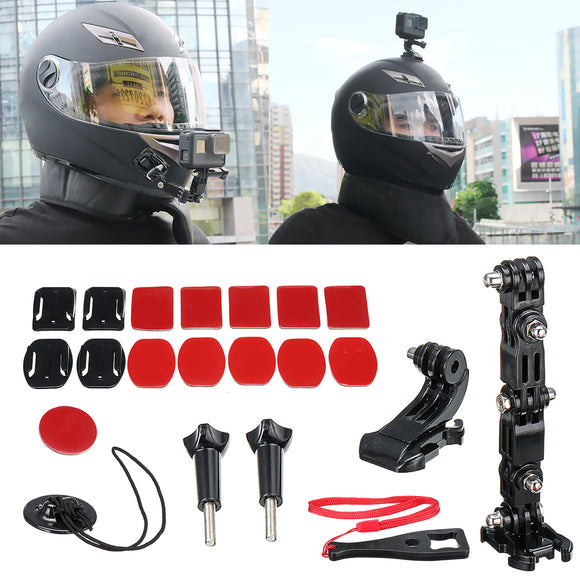 Accessory Kit Helmet Jaw Adjustable Arm Mount Holder for Gopro 6/5/4 Motorcycle