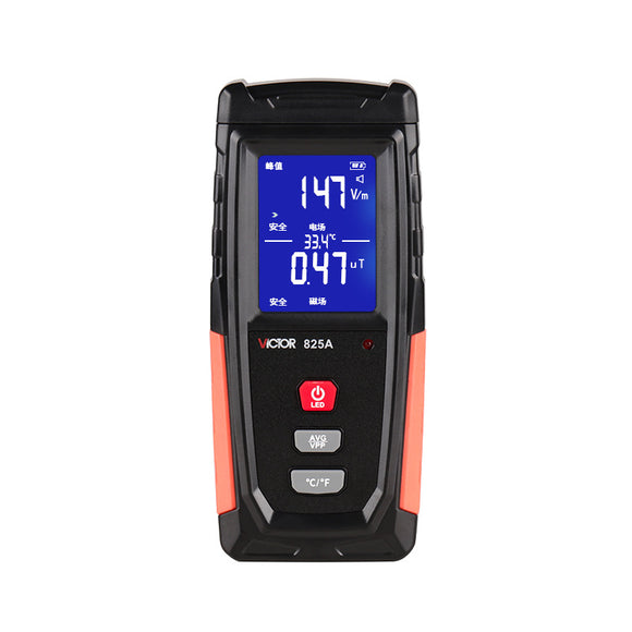 VICTOR VC825A Electromagnetic Radiation Detector Test Home Electromagnetic Wave Radiation Protection Tester