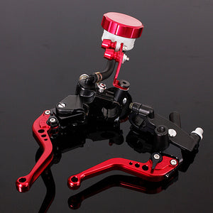 CNC Red Universal Motorcycle Brake Clutch Lever Master Cylinder