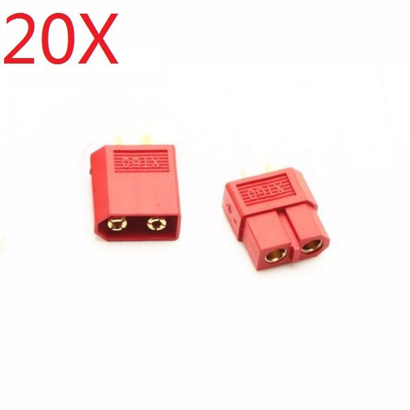 20 Pair XT60 Red Male Female Bullet Connectors Plugs For RC Battery