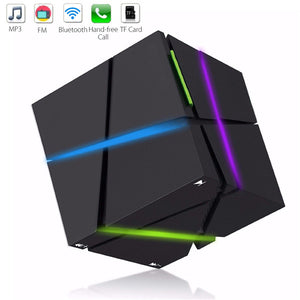 Qone Portable Mini Bluetooth Speaker LED TF FM Radio Stereo Sound MP3 Player