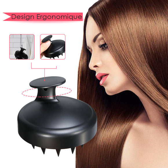 Luckyfine Hair Scalp Manual Massager Shampoo Brush Scalp Care Hair Cleaning Shower Soft Silicone Comb Men Women Kids and Pets Comfortable Massage Experience