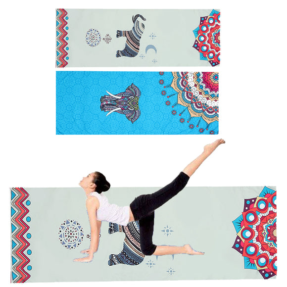 KALOAD 183x63cm Yoga Mats Elephant Pattern Outdoor Indoor Sports Fitness Yoga Mat