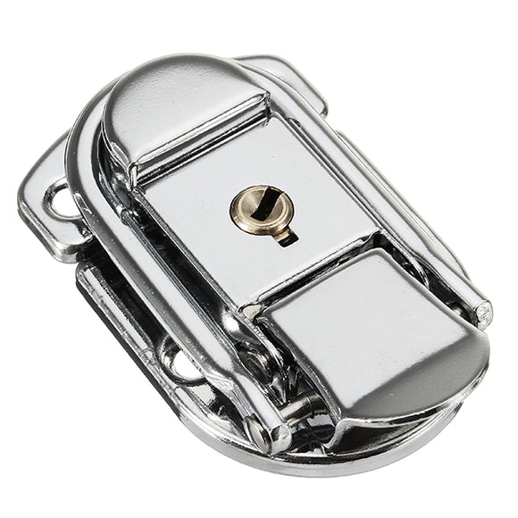6411B 6034mm Chrome Plated Drawbolt Closure Latch Case Latch Key Locking