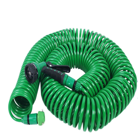 7.5M/15M/30M Retractable Coil Garden Hose Pipe Green