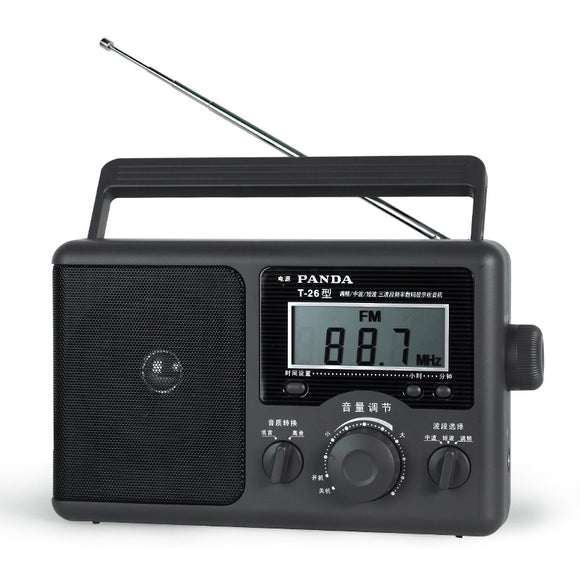 Panda T-26 Radio FM MW SW Three Band Radio for Parents Gift