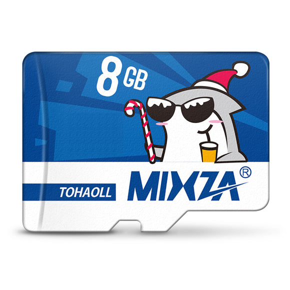 Mixza Christmas Shark Limited Edition 8GB U1 Class 10 TF Micro Memory Card for DSLR Digital Camera TV Box MP3