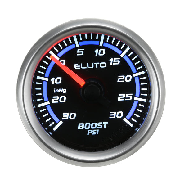 Universal 52mm Turbo Boost Pressure Pointer Gauge Meter Dials -30~30PSI LED