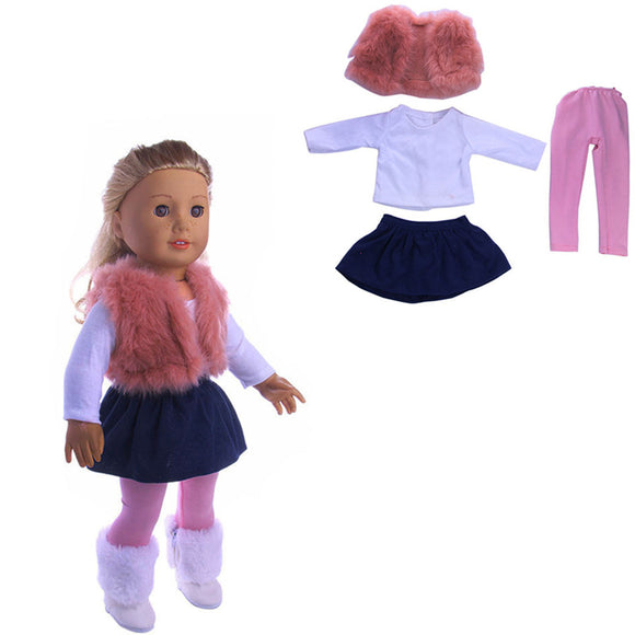 Doll Clothes Dress Outfit Clothes Set For 18'' American Girl Our Generation Doll Without Reborn Baby