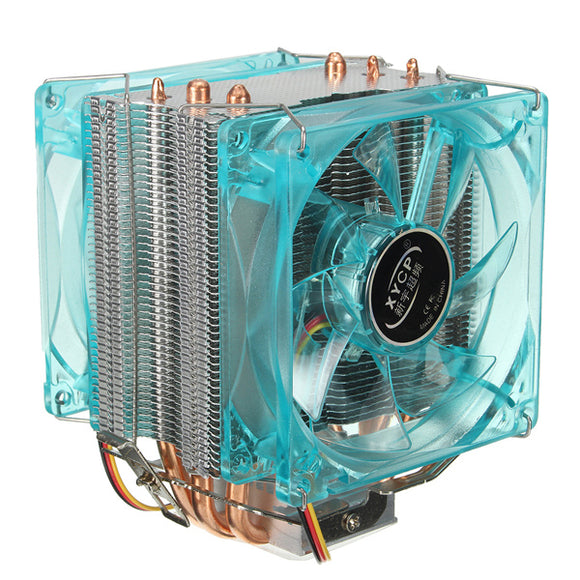 XYCP Dual Fan Quiet CPU Cooler Heat Sink For Intel LGA1155/1156/1150 Core i7/i5/i3
