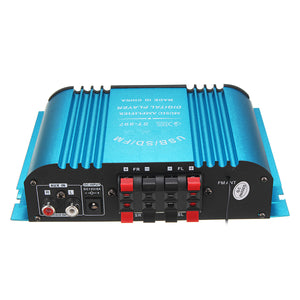 360W DC 12V Digital Audio Stereo Amplifier 4CH USB SD FM + Remote Control