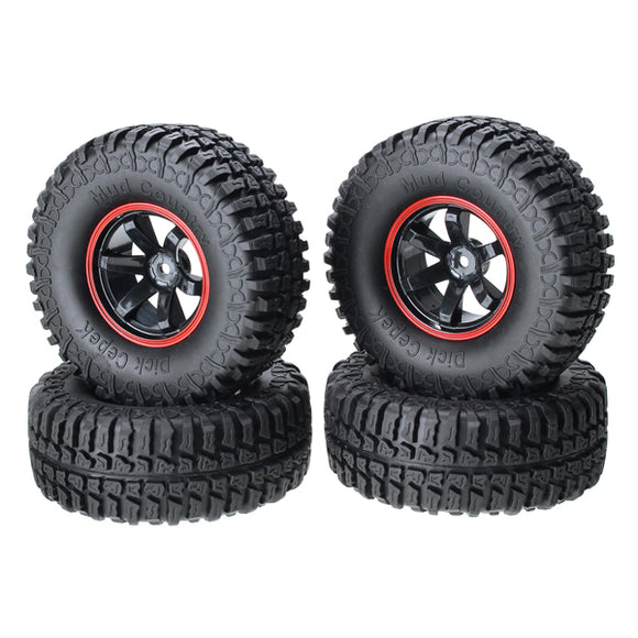 AUSTAR 4PCS 1.9Climbing Car Wheel Tyre For 1/10 Climbing Car Red Color