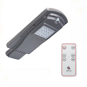 20W Solar Powered Waterproof Radar Sensor  Dusk - Dawn LED Street Light  with Remote Controller