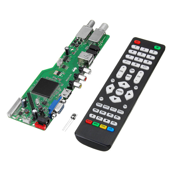5 OSD Game RR52C.04A Support Digital Signal DVB-S2 DVB-C DVB-T2/T ATV LCD Driver Board Remote