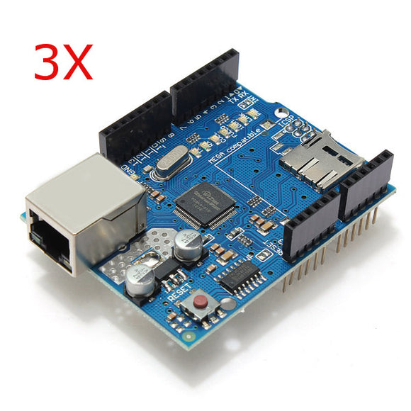 3Pcs Geekcreit Ethernet Shield Module W5100 Micro SD Card Slot For Arduino UNO MEGA 2560