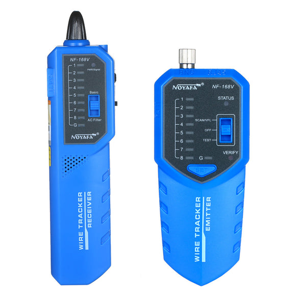 NOYAFA NF-168V Wire Tracer Telephone Line Finder Network Ethernet Cable Tester and Mapper for RJ11/RJ45/Cat 5/Cat 6/BNC Cable PoE Switch