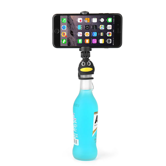 Q3 Selfie Stick Bottle Cap Head Stand Holder with Stand Clamp for iPhone Xiaomi Huawei Smartphones