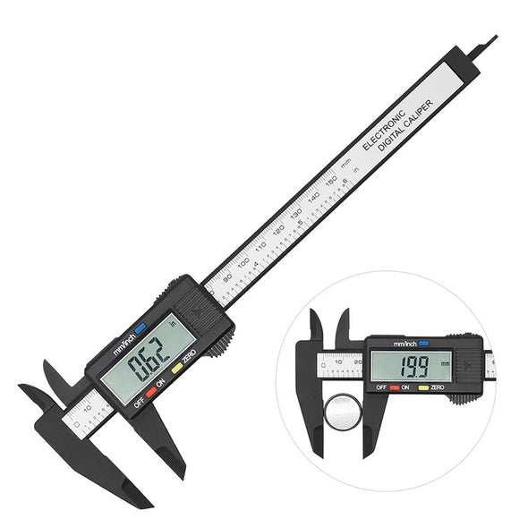 0-150mm Electronic Digital Vernier Caliper Carbon Fiber Large Screen Woodworking Measurement Gauges Tool