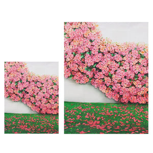 3x5FT 5x7FT Rose Flower Wall Glass Floor Photography Backdrop Background Studio Prop