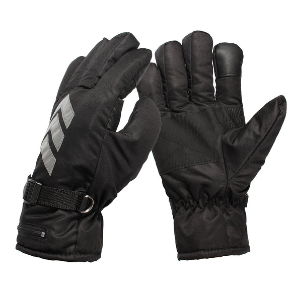 7.4V Rechargeable Battery Electric Heated Reflective Gloves For Motorcycle Scooter