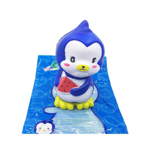 Squishy Penguin Holding Watermelon Jumbo 17cm Slow Rising With Packaging Collection Gift Toy