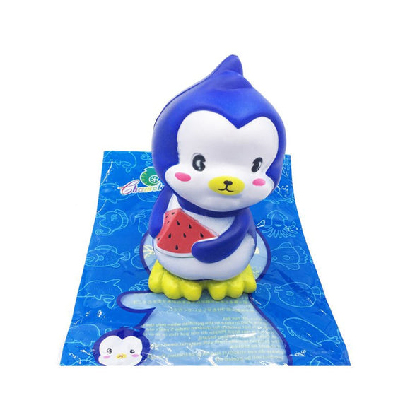 Squishy Penguin Holding Watermelon Jumbo 17cm Slow Rising With Packaging Collection Gift Toy