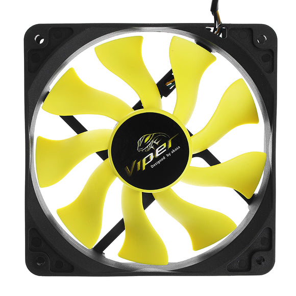 Akasa 12cm Viper Cooling Fan S-FLOW Fan Blade Design High Performance 4Pin PWM Auto Speed Control
