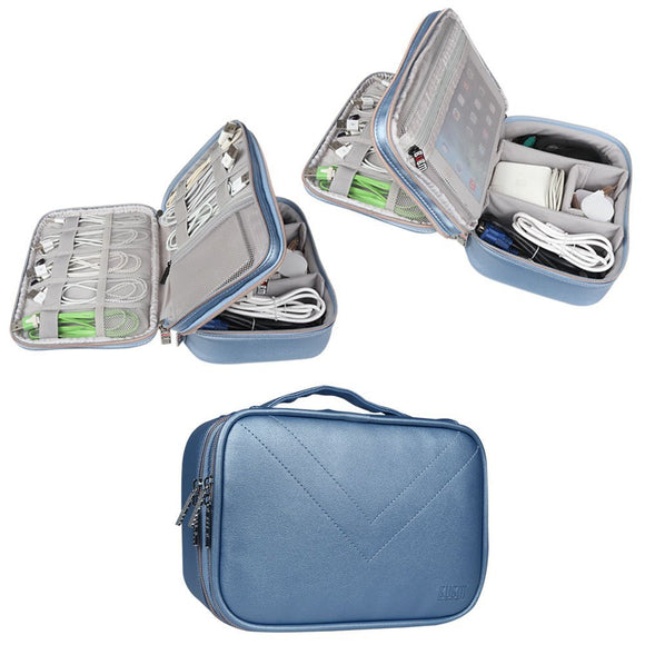 BUBM Portable Waterproof Travel Cable Organizer Storage Bag Electronics Accessories Travel Organizer