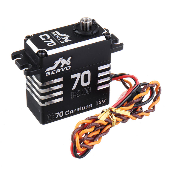 JX Servo C70 HV 12V 72KG 180 Coreless Large Torque Metal Gear Digital Servo For RC Cars Trucks Helicopters