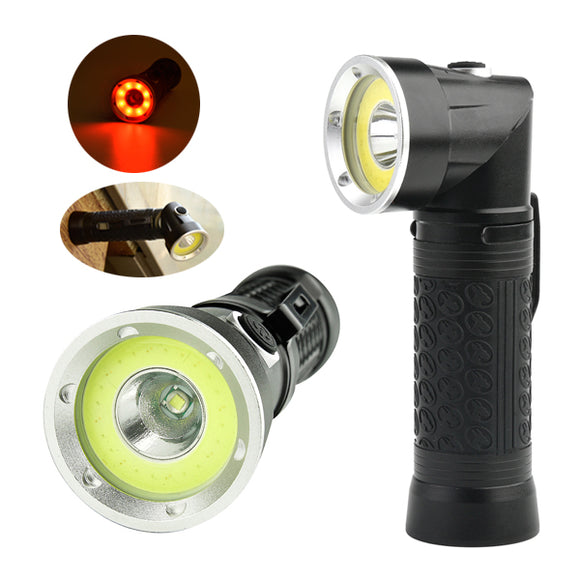 XANES 1305  T6+COB 1500Lumens Foldable Magnetic Tail LED Inspection Flashlight