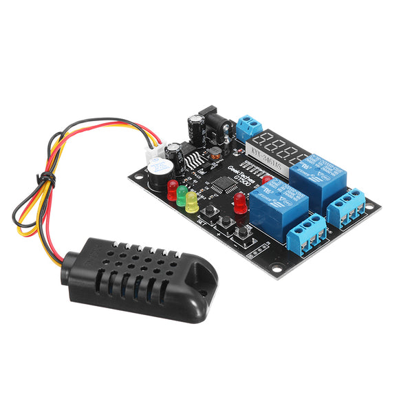 Digital Temperature Humidity Controller Relay Module Board With Arcylic Shell
