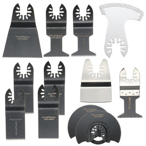 12pcs Saw Blades Oscillating Multitool for Fein Bosch Porter Dremel Ridgid Oscillating Tools