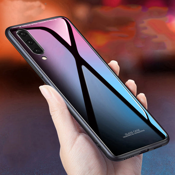 Bakeey Shockproof Tempered Glass TPU Bumper Protective Case For Samsung Galaxy A70 2019