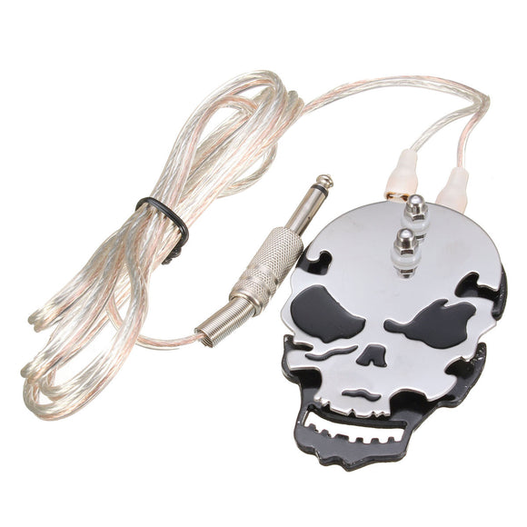 1PC Stainless steel SKULL Tattoo Machine Foot Pedal Switch Flat