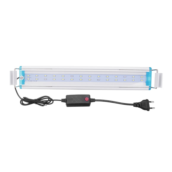 38.5CM Aluminum Adjustable LED Aquarium Light  Fish Tank Panel Lamp Blue+White AC220V